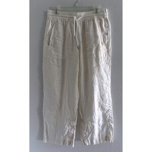 Athleta Cabo Pants Womens‎ 6P White Wide Leg Drawstring Coastal Beachy Resort